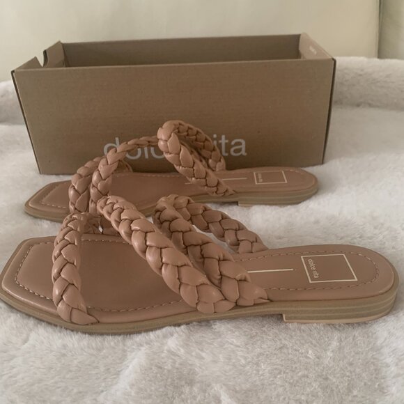 Dolce Vita Iman Braided Slide Sandals in Beige Size 8.5 NWT - Picture 4 of 7